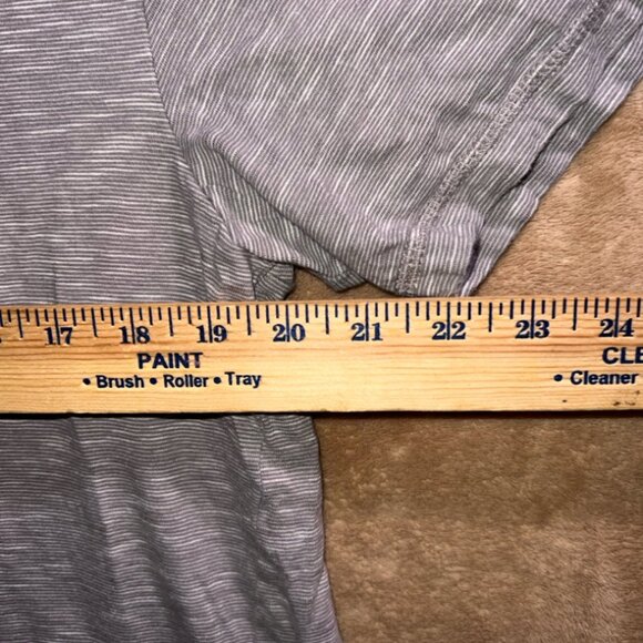 Dip Men XL Gray White Stripe Pocket Scoop Neck Short Sleeve Causal‎ Shirt (T) - Picture 5 of 6